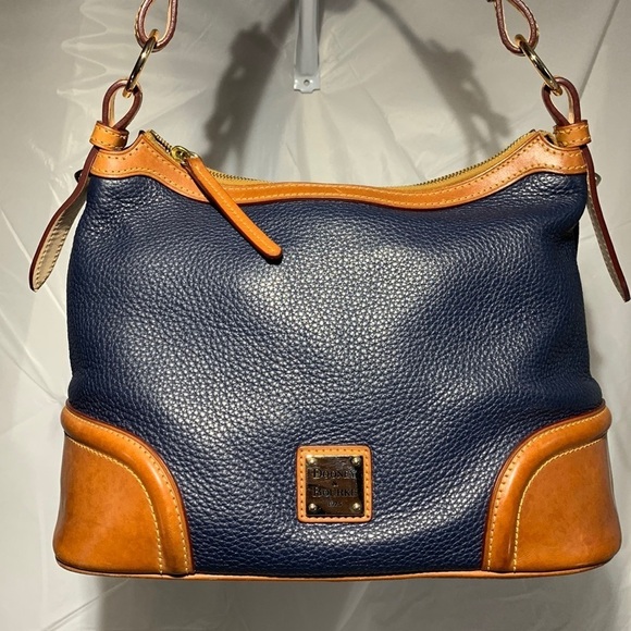 Dooney & Bourke Handbags - Dooney & Bourke Navy Leather Hobo 7L960